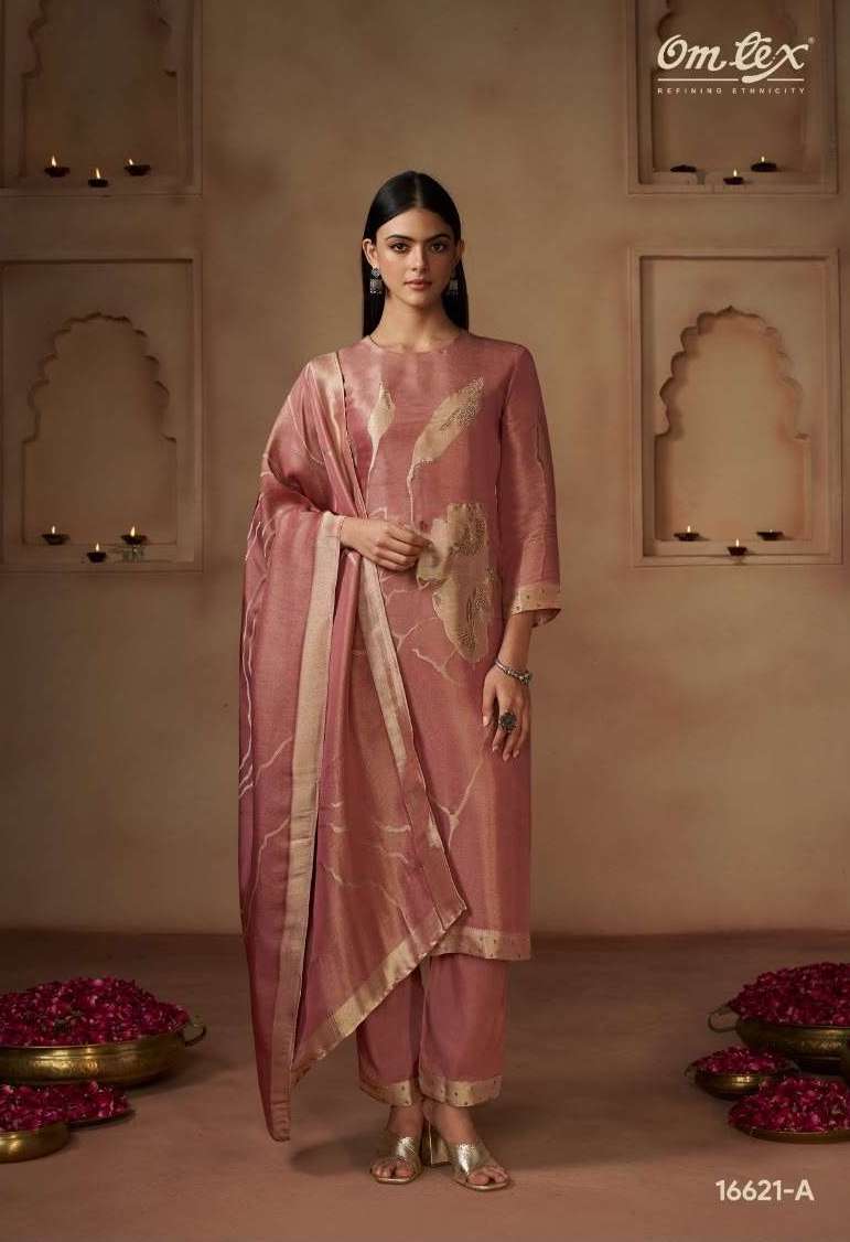 DESIYA SERIES 16821 BY OMTEX DESIGNER SILK JACQUARD SUITS ARE AVAILABLE AT WHOLESALE PRICE