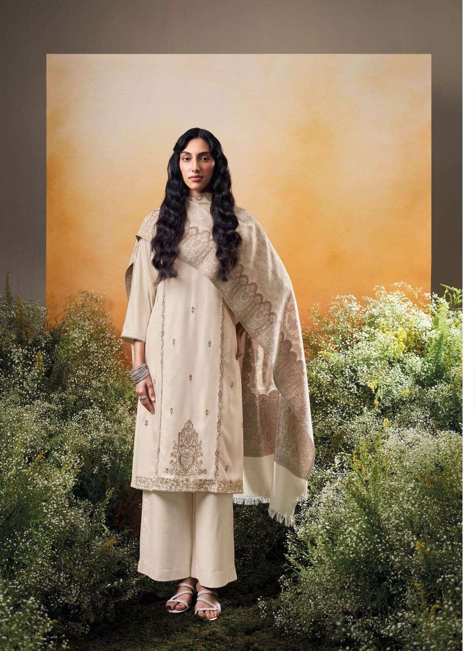 KRIDHA SERIES 2340 TO 2345 BY GANGA DESIGNER EMBROIDERY WORK PASHMINA SUITS ARE AVAILABLE AT WHOLESALE PRICE 