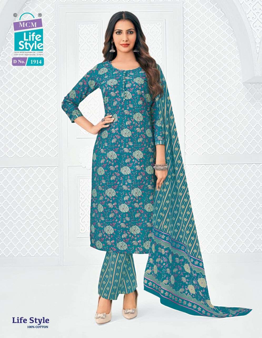 LIFE STYLE VOL-19 SERIES 1909 TO 1920 BY MCM DESIGNER PRINTED COTTON READYMADE SUITS ARE AVAILABLE AT WHOLESALE PRICE