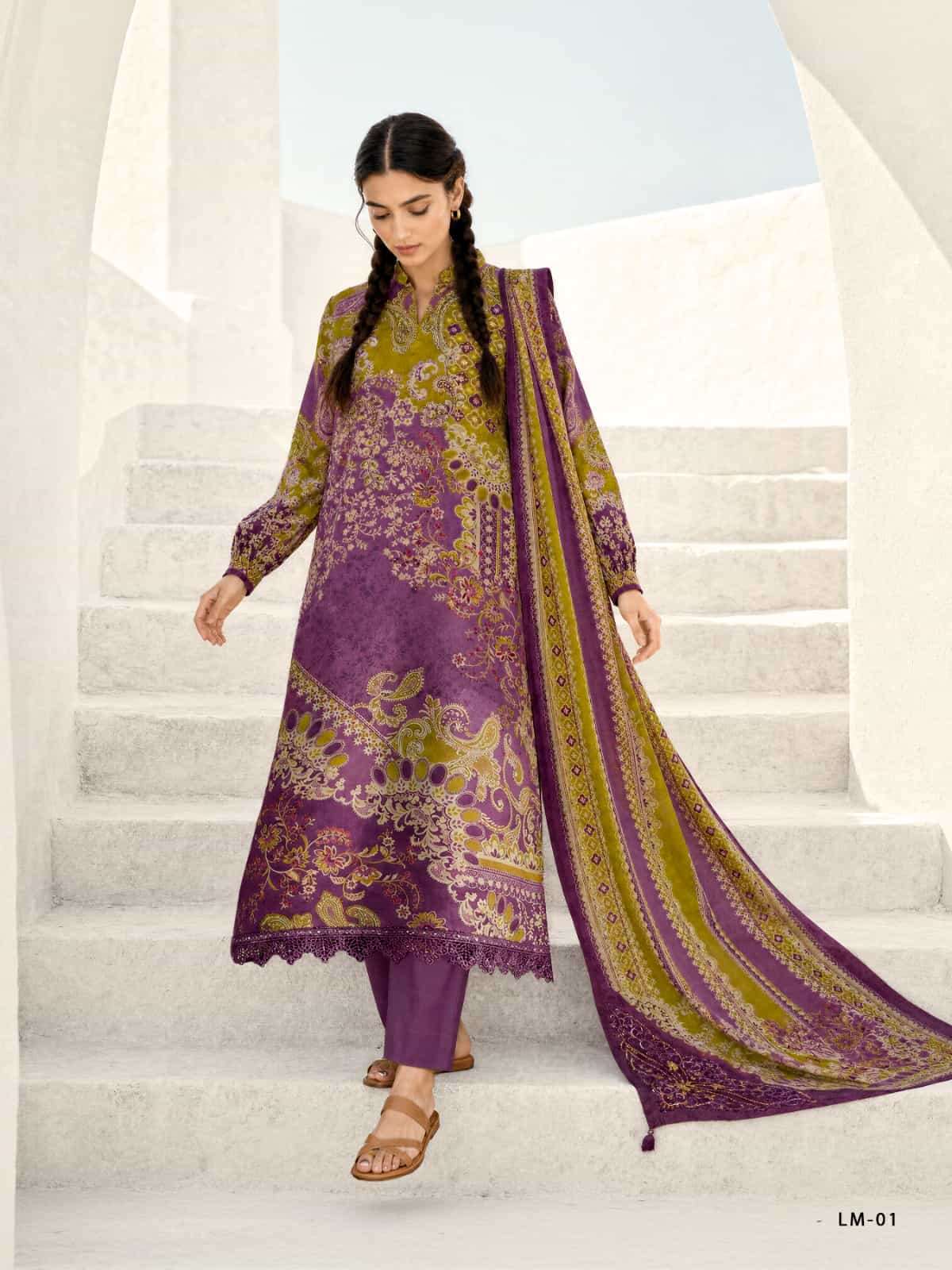 LUMINAR SERIES 01 TO 04 BY VARSHA DESIGNER DIGITAL PRINTED AND HAND WORK  SATIN SILK SUITS ARE AVAILABLE AT WHOLESALE PRICE 