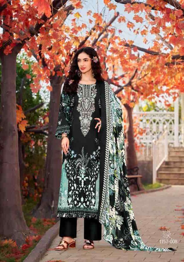 NEEDLE WONDER VOL-15 SERIES 1157 BY ROMANI DESIGNER PRINTED AND WORK READYMADE SOFT COTTON SUITS ARE AVAILABLE AT WHOLESALE PRICE