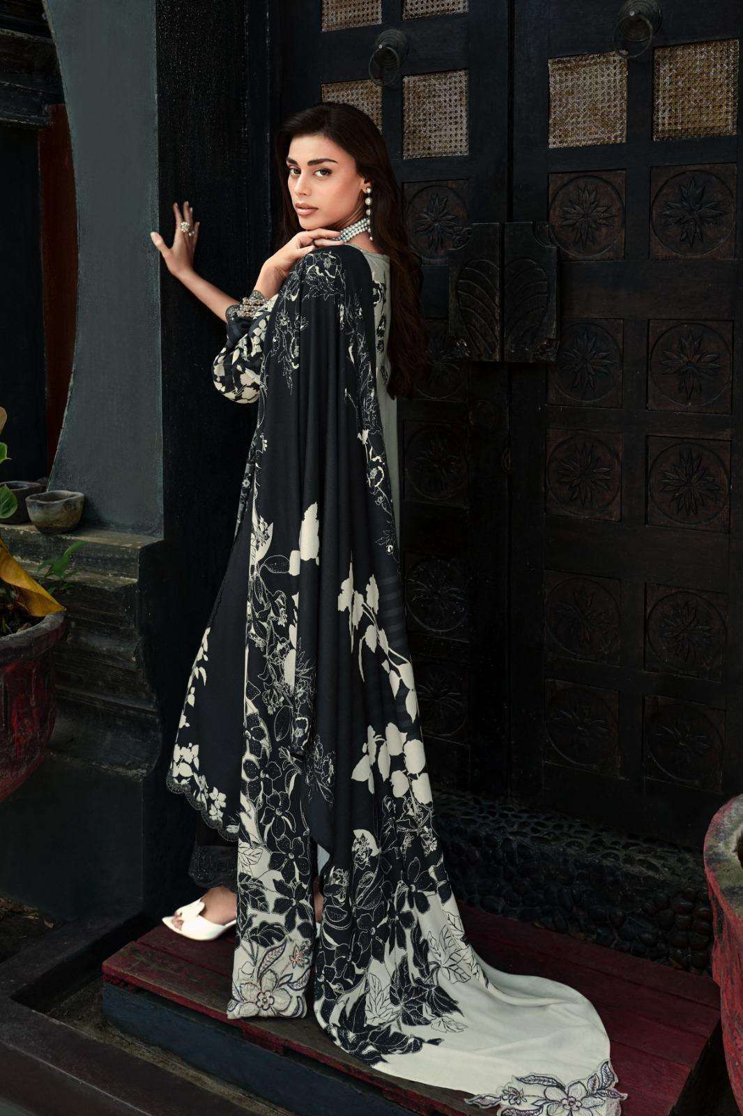 NOIR EDIT SERIES 01 TO 02 BY VARSHA DESIGNER DIGITAL PRINTED AND PATCH WORK VISCOSE PASHMINA SUITS ARE AVAILABLE AT WHOLESALE PRICE