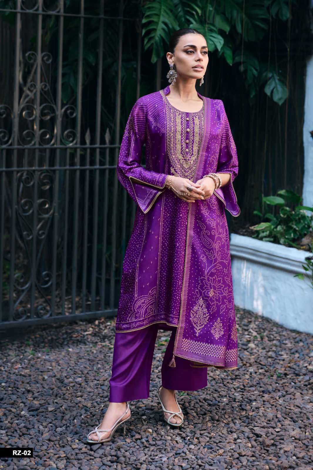 RIWAAZ SERIES 01 TO 04 BY VARSHA DESIGNER DIGITAL PRINTED AND EMBROIDERY WORK RUSSIAN WOVEN SILK SUITS ARE AVAILABLE AT WHOLESALE PRICE 