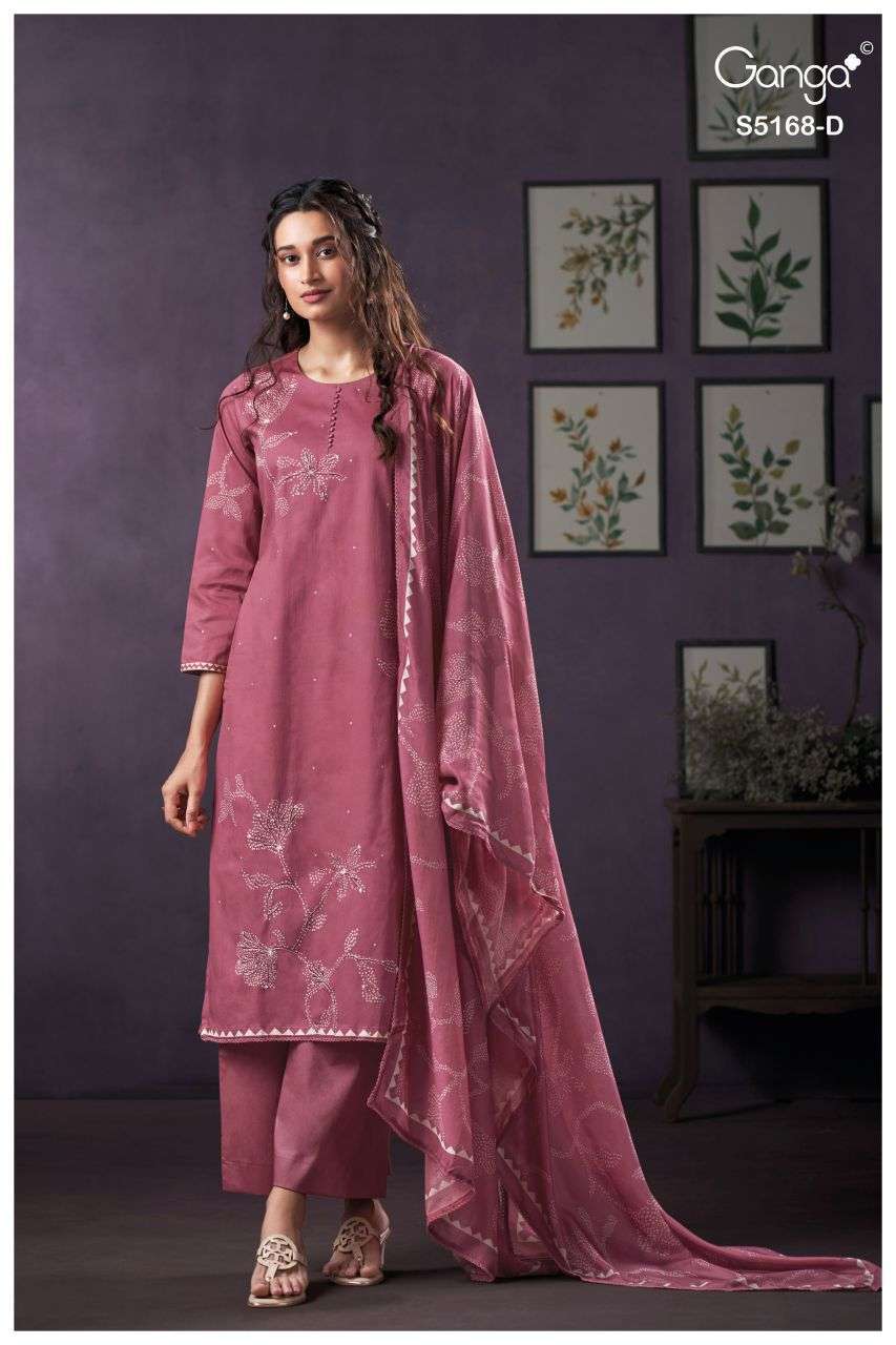 SHAUNA SERIES 5168 BY GANGA DESIGNER PRINTED WITH HAND WORK AND HAND EMBROIDERY WORK CORDUROY SUITS ARE AVAILABLE AT WHOLESALE PRICE 