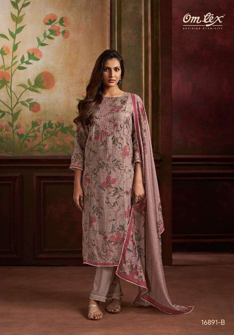 TANISHA SERIES 16891 BY OMTEX DESIGNER DIGITAL PRINTED AND HAND WORK RADIANT SILK SUITS ARE AVAILABLE AT WHOLESALE PRICE
