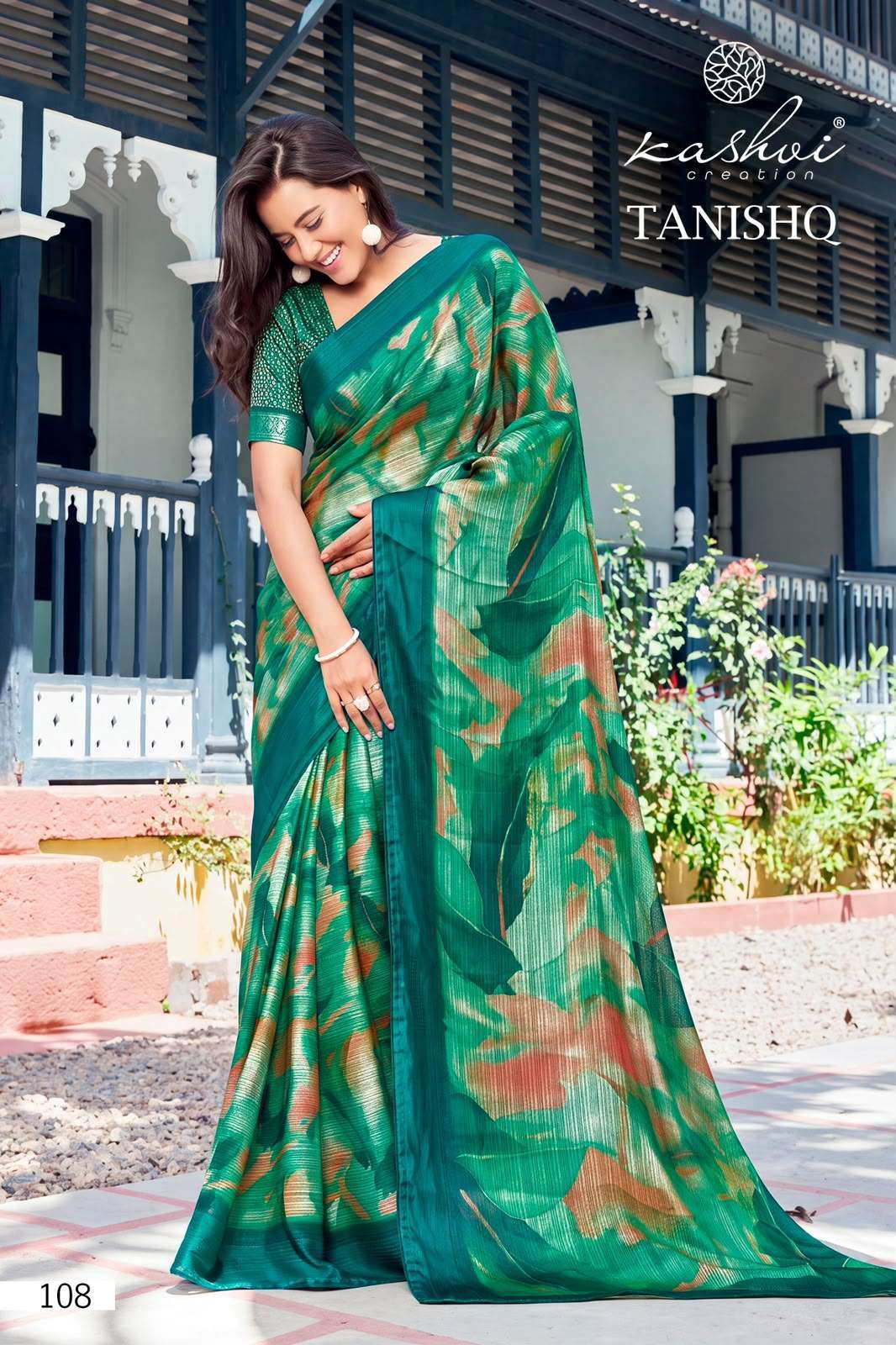 TANISHQ VOL-1 SERIES 101 TO 108 SAREE BY KASHVI DESIGNER DIGITAL PRINTED SIYA SILK SAREE ARE AVAILABLE AT WHOLESALE PRICE 