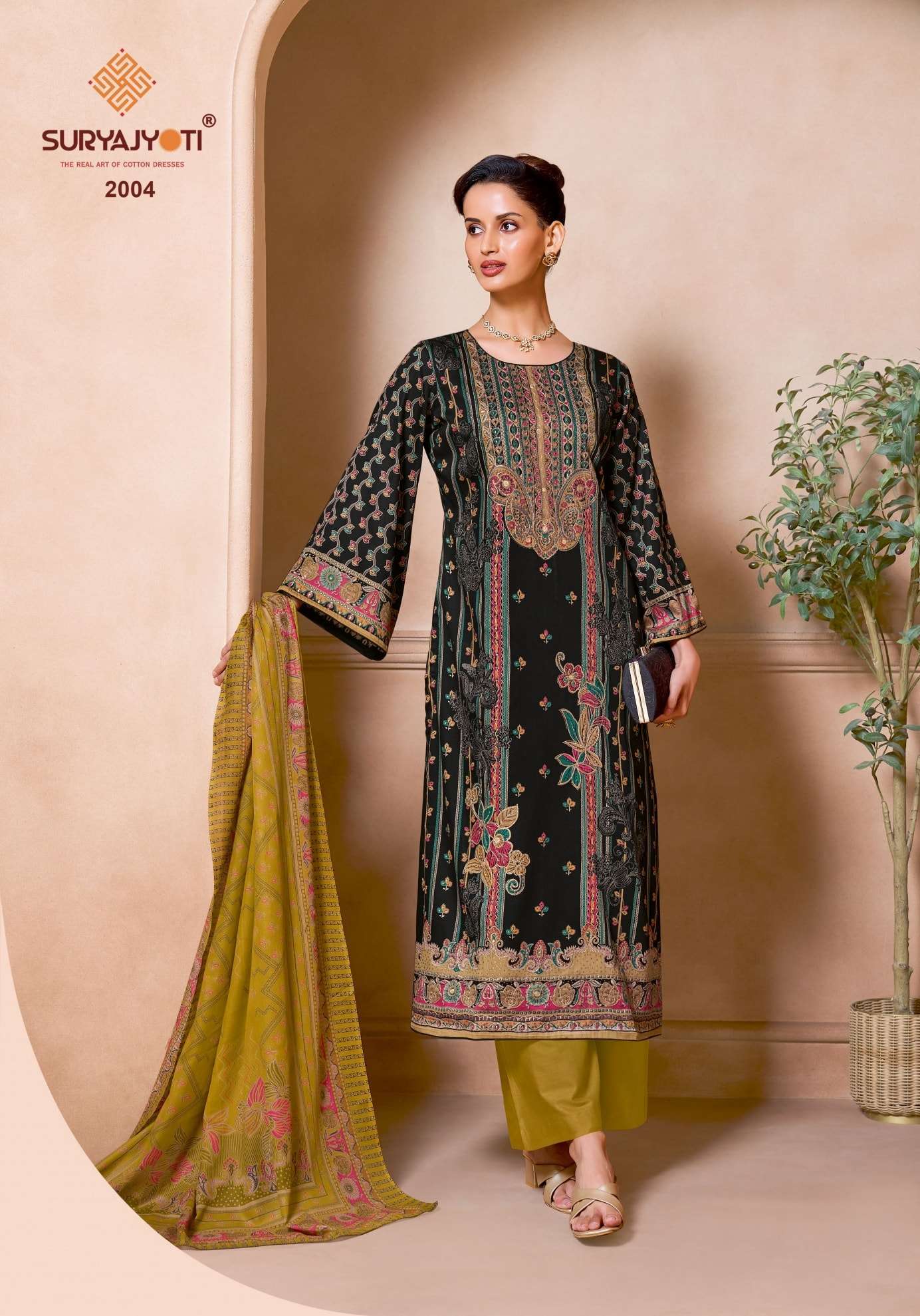 ZARINA VOL-2 SERIES 2001 TO 2006 BY SURYAJYOTI DESIGNER DISCHARGE PRINT AND HAND WORK JAM SATIN SUITS ARE AVAILABLE AT WHOLESALE PRICE