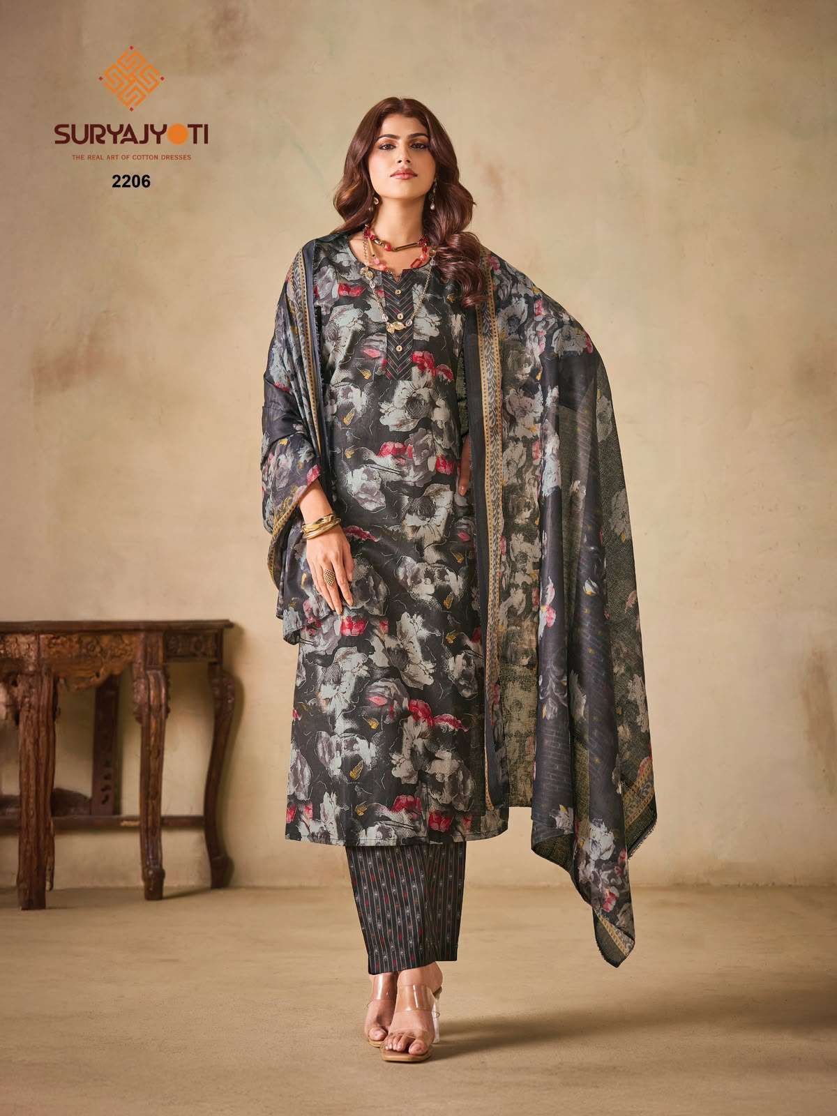 ZION COTTON VOL-22 SERIES 2201 TO 2216 BY SURYAJYOTI DESIGNER PRINTED COTTON SUITS ARE AVAILABLE AT WHOLESALE PRICE