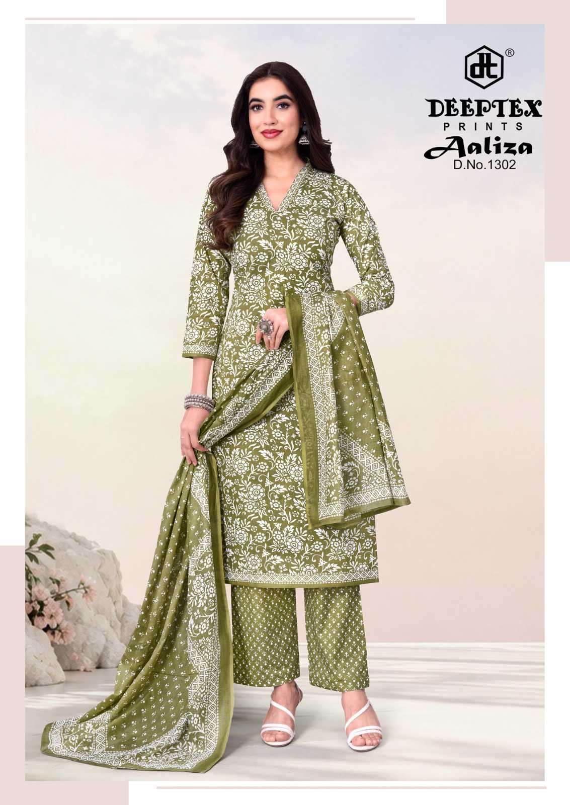 AALIZA VOL-13 SERIES 13001 TO 13010 BY DEEPTEX DESIGNER WITH PRINTED COTTON SUITS ARE AVAILABLE AT WHOLESALE PRICE