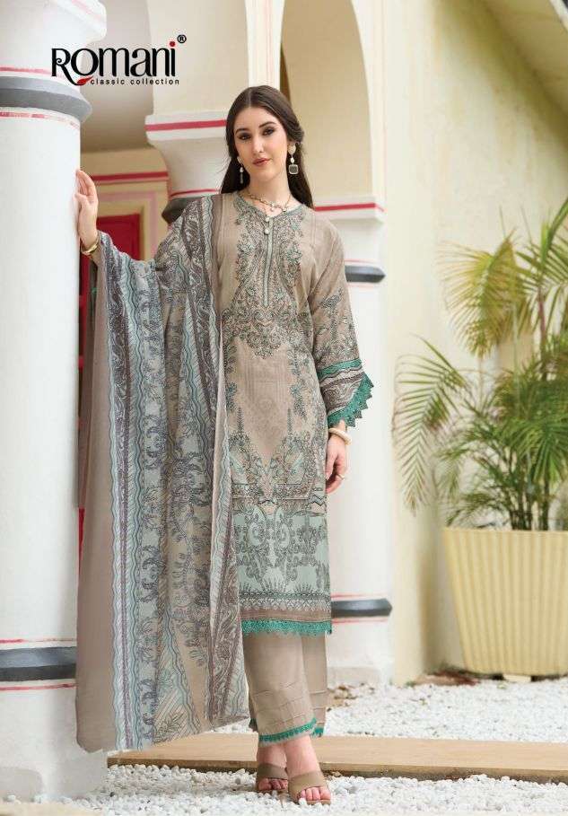AARZU VOL-37 SERIES 1164 BY ROMANI DESIGNER PRINTED AND WORK SOFT COTTON SUITS ARE AVAILABLE AT WHOLESALE PRICE