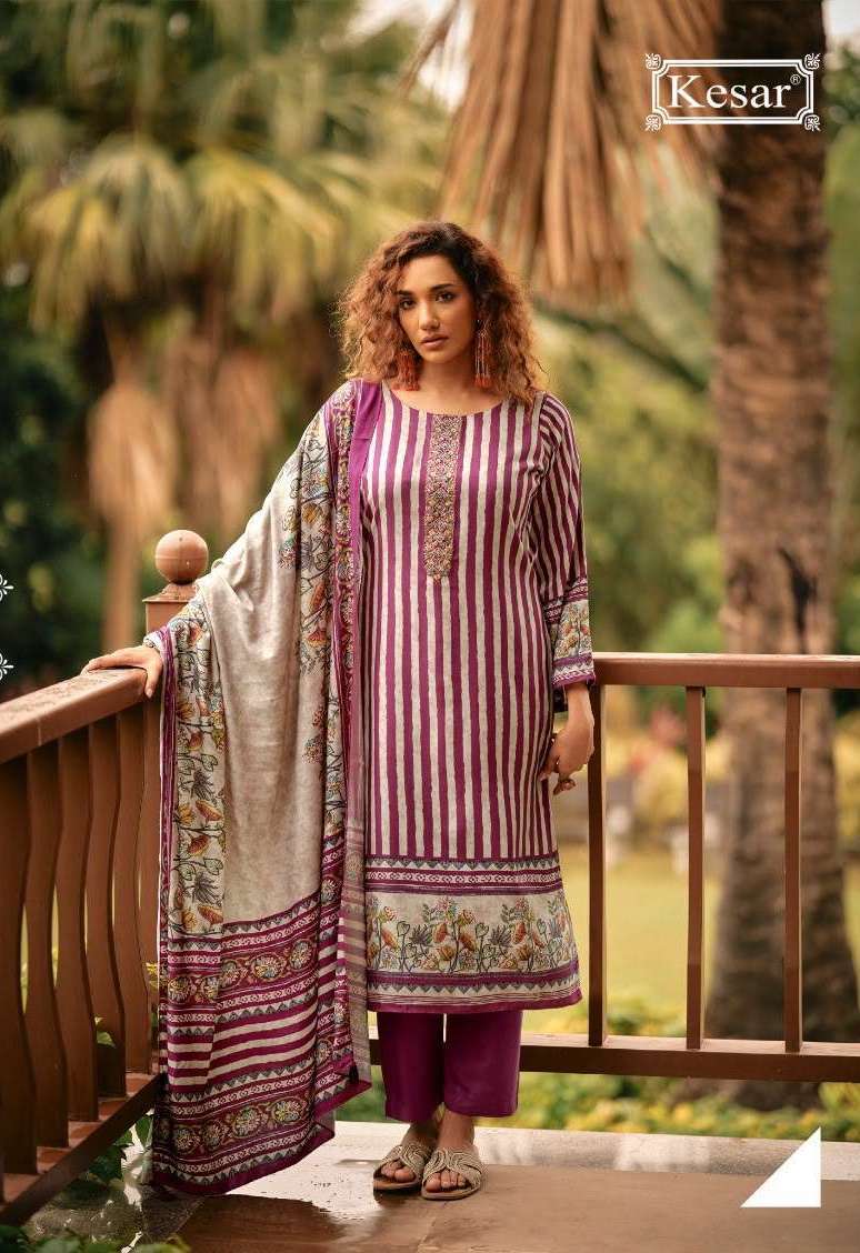 AASHIYANA SERIES 93001 TO 93004 BY KESAR DESIGNER DIGITAL PRINTED WITH EMBROIDERY AND HAND WORK VISCOSE PASHMINA SUITS ARE AVAILABLE AT WHOLESALE PRICE