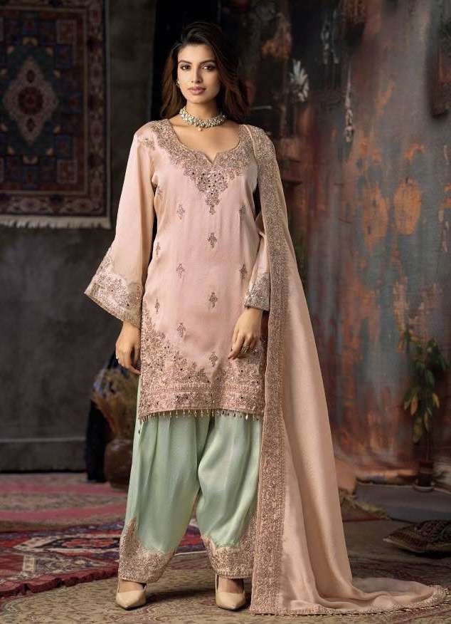 BLISS SERIES 9001 TO 9002 BY YOUR CHOICE DESIGNER WORK SILK READYMADE SUITS ARE AVAILABLE AT WHOLESALE PRICE 