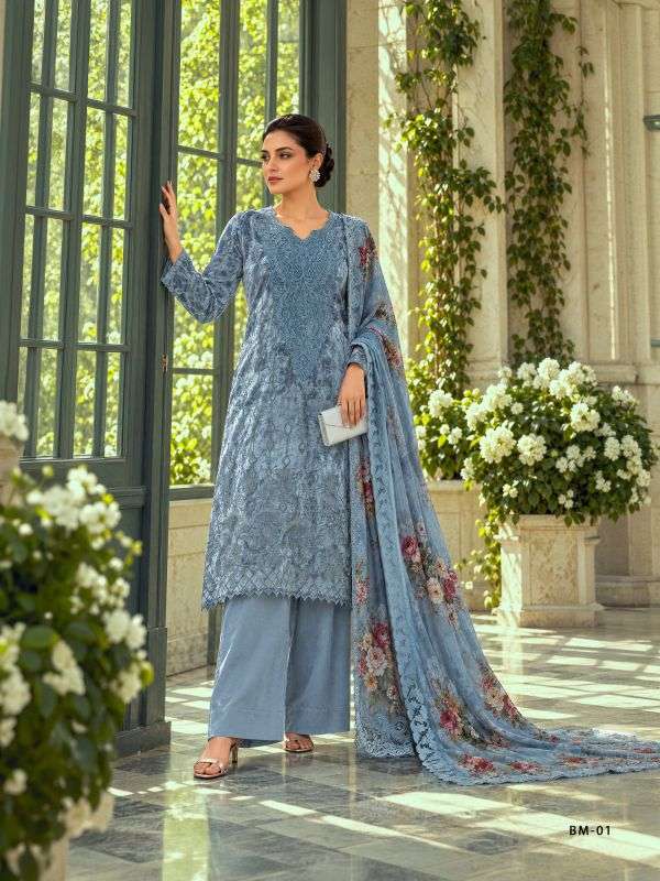 BLUE MOON SERIES 01 TO 05 BY VARSHA DESIGNER EMBROIDERY WORK PALACHI VELVET SUIT ARE AVAILABLE AT WHOLESALE PRICE