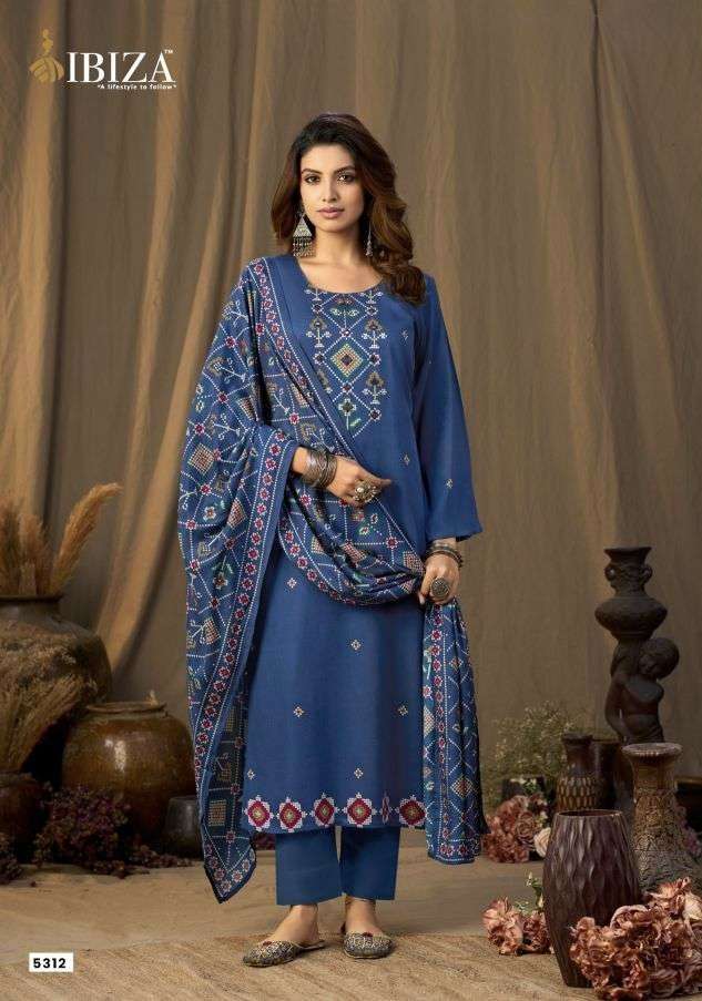 BUTTERFLY SERIES 5311 TO 5314 BY IBIZA DESIGNER DIGITAL PRINTED AND HAND WORK VISCOSE PASHMINA SATIN SUITS ARE AVAILABLE AT WHOLESALE PRICE 