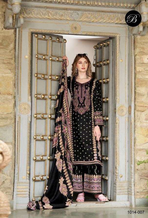 DILKHUSH VOL-7 SERIES 1014 BY BELLIZA DESIGNER DIGITAL PRINTED AND EMBROIDERY WORK VISCOSE RAYON SUITS ARE AVAILABLE AT WHOLESALE PRICE