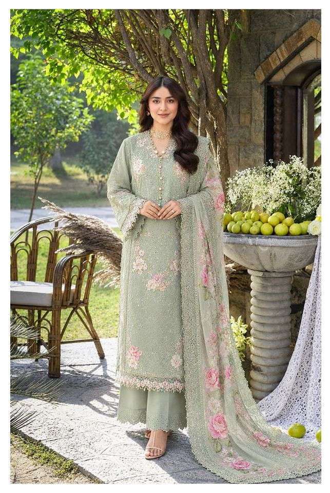 ELAF PREMIUM LUXURY LAWN VOL-2 SERIES 2001 TO 2004 BY RADHIKA AZARA DESIGNER SELF EMBROIDERY WORK COTTON SUITS ARE AVAILABLE AT WHOLESALE PRICE