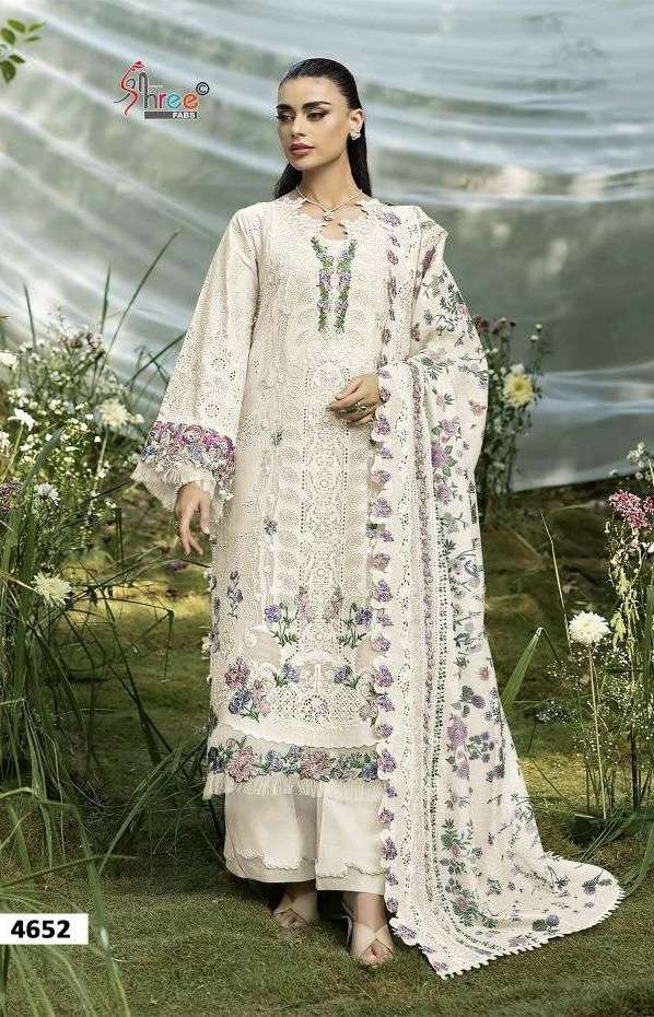 ELAF PREMIUM VOL-3 SERIES 4651 TO 4656 BY SHREE FABS DESIGNER SELF EMBROIDERY WORK COTTON SUITS ARE AVAILABLE AT WHOLESALE PRICE 