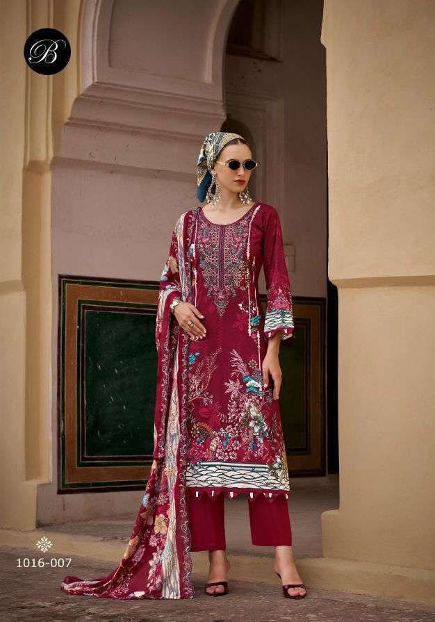 GUZARISH VOL-26 SERIES 1016 BY BELLIZA DESIGNER DIGITAL PRINTED AND WORK COTTON SUITS ARE AVAILABLE AT WHOLESALE PRICE