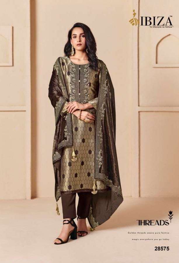 ICONIC SERIES 28573 TO 28576 BY IBIZA DESIGNER EMBROIDERY AND HAND WORK VELVET SILK SUITS ARE AVAILABLE AT WHOLESALE PRICE