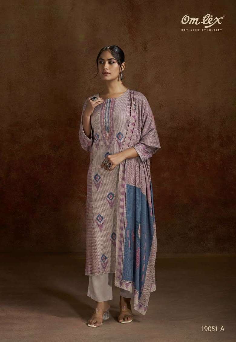 ILHAM SERIES 19051 BY OMTEX DESIGNER DIGITAL PRINTED AND EMBROIDERY WORK SUITS ARE AVAILABLE AT WHOLESALE PRICE 