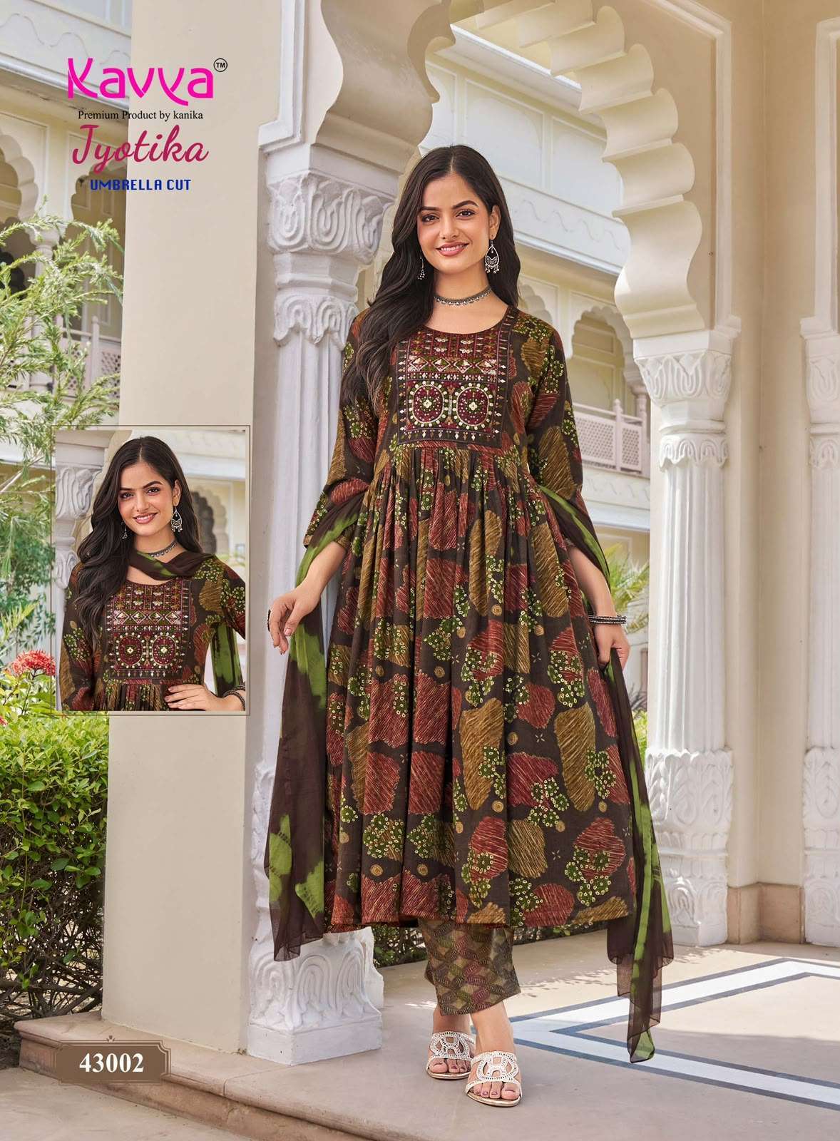 JYOTIKA VOL-43 SERIES 43001 TO 43010 BY KAVYA DESIGNER PRINTED CAPSULE KURTI WITH BOTTOM AND DUPATTA ARE AVAILABLE AT WHOLESALE PRICE