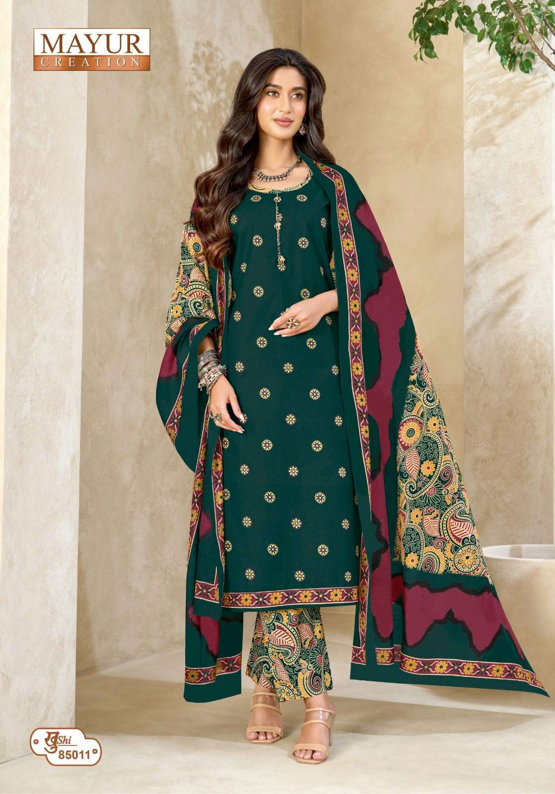 KHUSHI VOL-85 SERIES 85001 TO 85024 BY MAYUR DESIGNER PRINTED COTTON SUITS ARE AVAILABLE AT WHOLESALE PRICE
