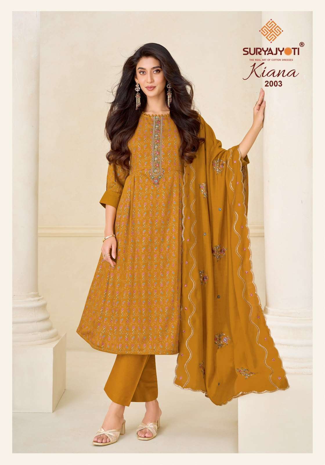 KIANA VOL-2 SERIES 2001 TO 2006 BY SURYAJYOTI DESIGNER FOIL PRINTED AND EMBROIDERY WORK JAM SATIN SUITS ARE AVAILABLE AT WHOLESALE PRICE