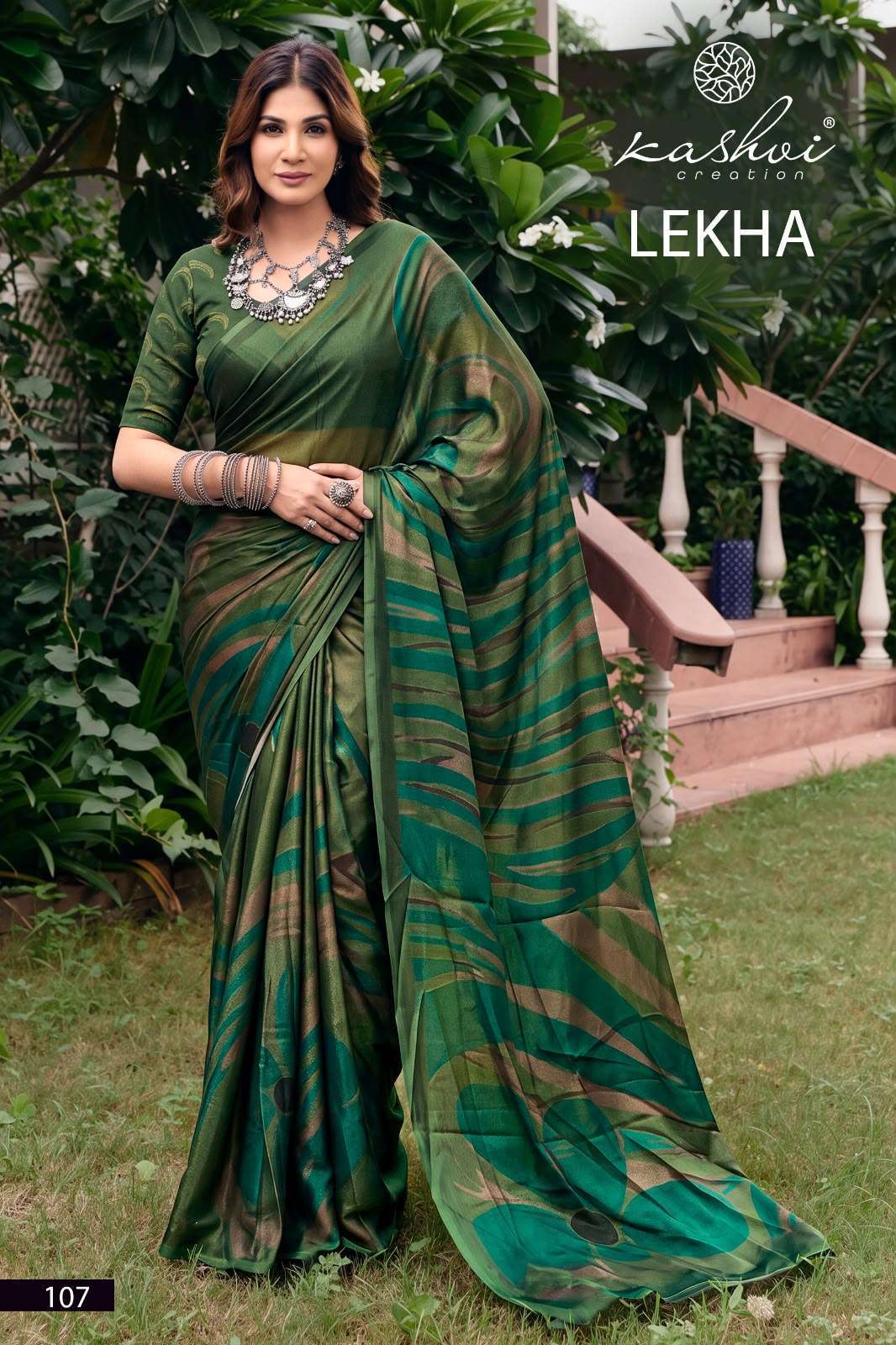 LEKHA VOL-1 SERIES 101 TO 108 SAREE BY KASHVI DESIGNER GEORGETTE SAREE ARE AVAILABLE AT WHOLESALE PRICE