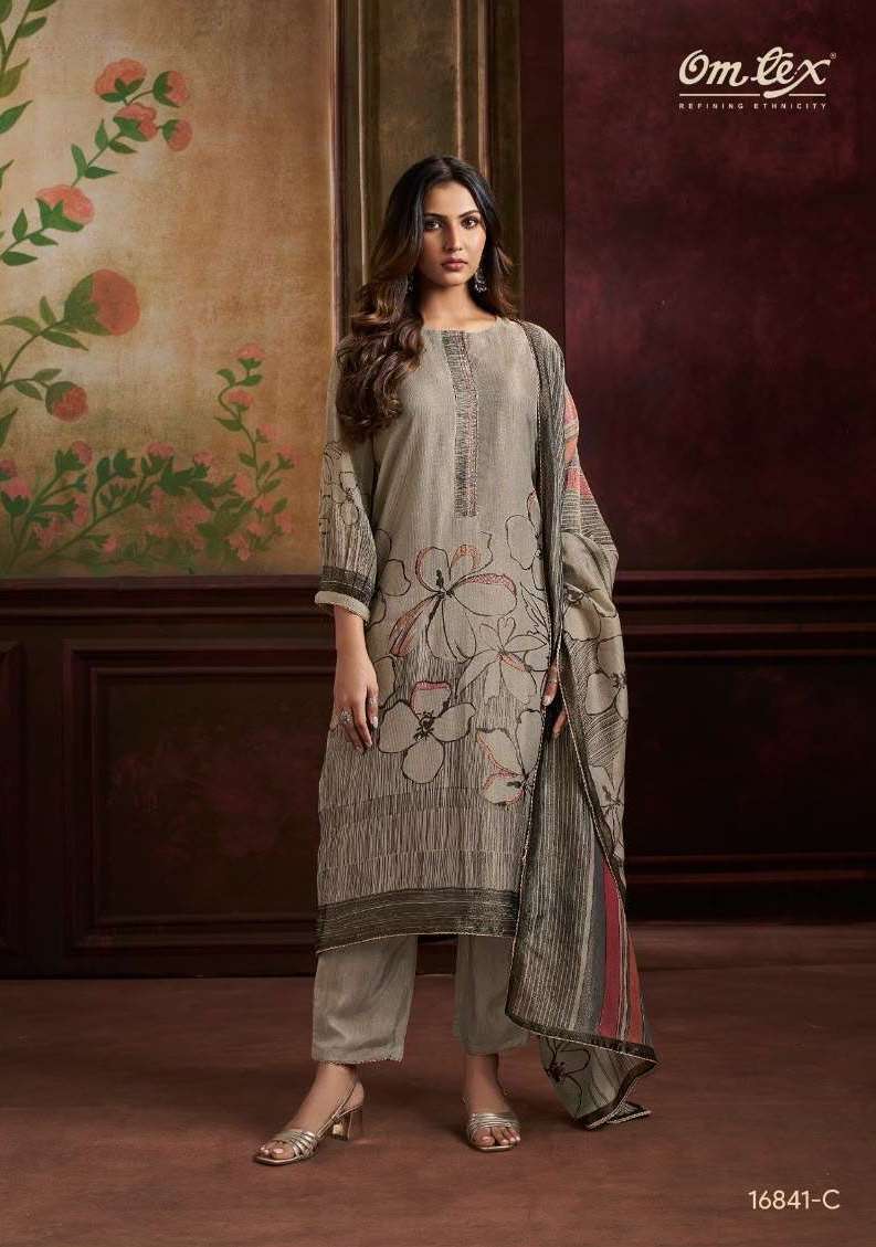 MIHIKA SERIES 16841 BY OMTEX DESIGNER DIGITAL PRINTED AND HAND WORK SUITS ARE AVAILABLE AT WHOLESALE PRICE