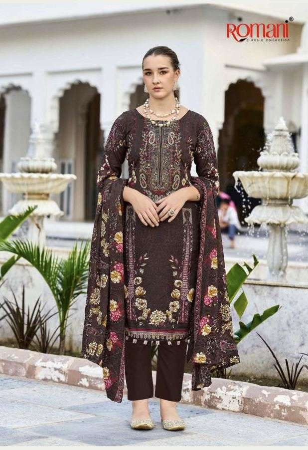 NEEDLE WONDER VOL-17 SERIES 1166 BY ROMANI DESIGNER DIGITAL PRINTED AND EMBROIDERY WORK SOFT COTTON SUITS ARE AVAILABLE AT WHOLESALE PRICE 
