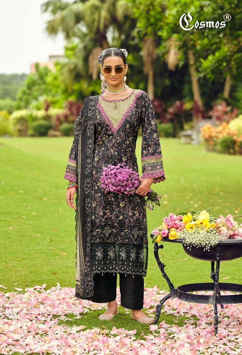 RIWAYAT LAWN VOL-1 SERIES 1001 TO 1006 BY COSMOS DESIGNER PRINTED AND EMBROIDERY WORK LAWN COTTON SUITS ARE AVAILABLE AT WHOLESALE PRICE