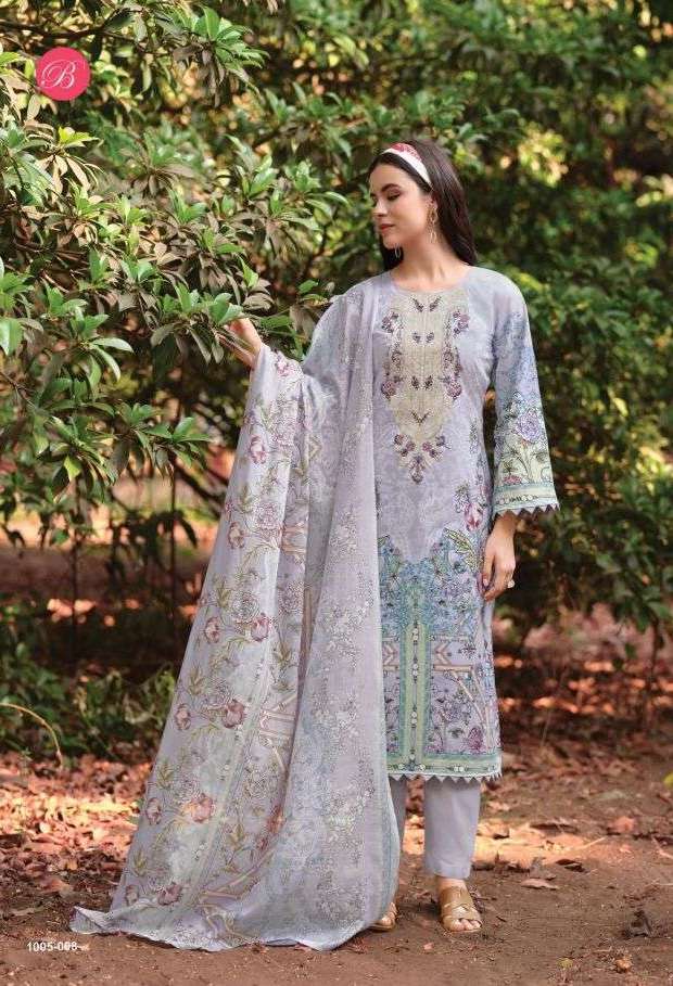 RIWAYAT VOL-20 SERIES 1005 BY BELLIZA DESIGNER DIGITAL PRINTED AND EMBROIDERY WORK VISCOSE RAYON SUITS ARE AVAILABLE AT WHOLESALE PRICE