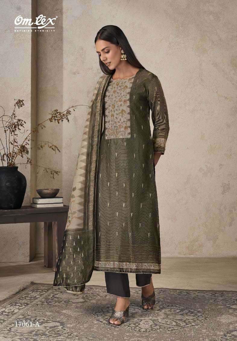 SAMIRA SERIES 17061 BY OMTEX DESIGNER DIGITAL PRINTED AND HAND WORK SUITS ARE AVAILABLE AT WHOLESALE PRICE 