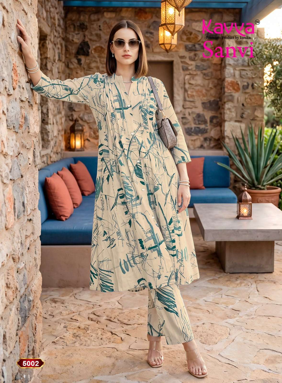 SANVI VOL-5 SERIES 5001 TO 5010 BY KAVYA DESIGNER PRINTED COTTON FLEX CO ORD SETS ARE AVAILABLE AT WHOLESALE PRICE