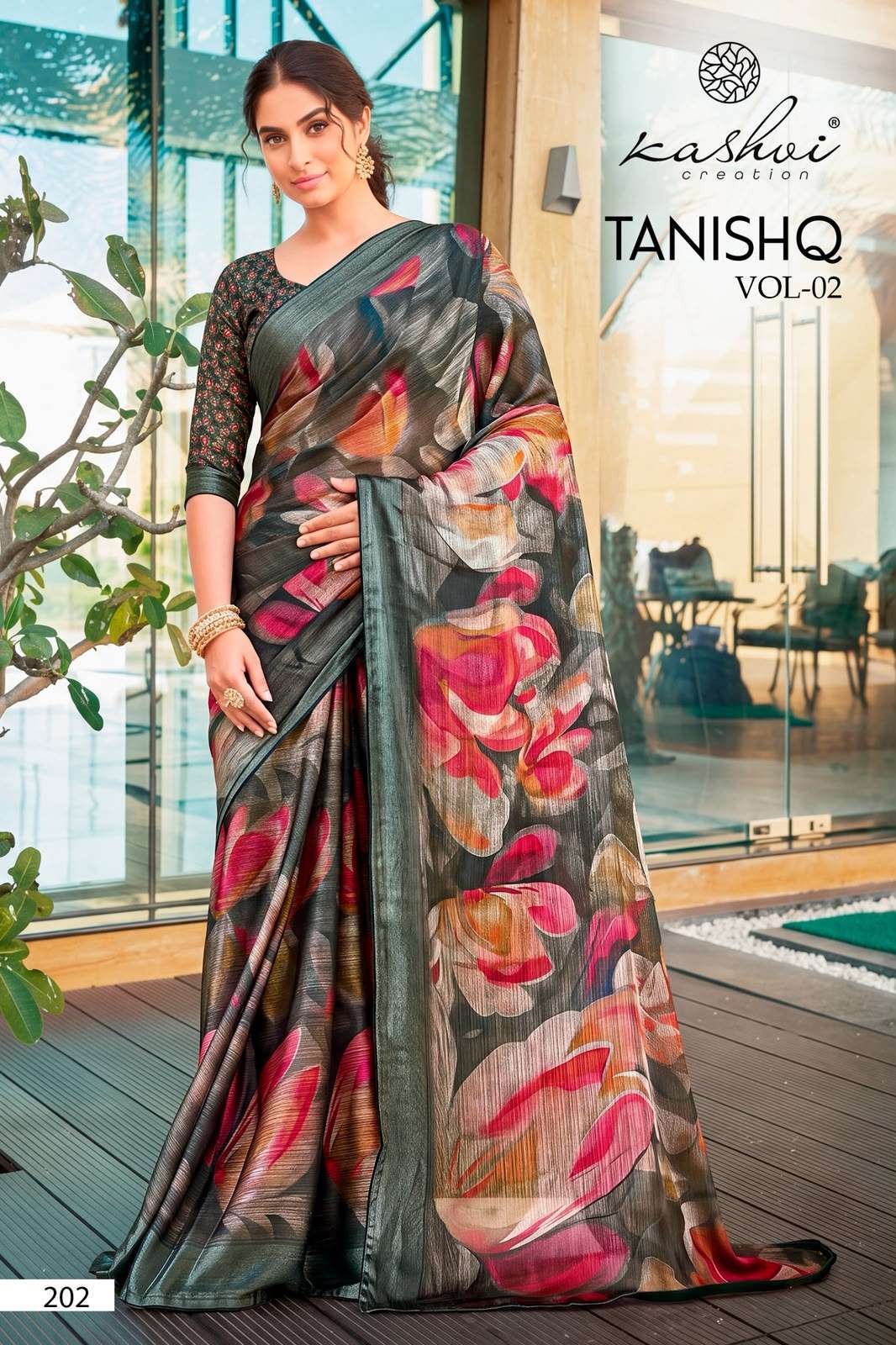 TANISHQ VOL-2 SERIES 201 TO 208 SAREE BY KASHVI DESIGNER DIGITAL PRINTED SAREE ARE AVAILABLE AT WHOLESALE PRICE