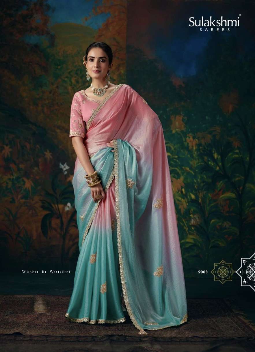VIRASAT VOL-2 SERIES 2001 TO 2014 SAREE BY SULAKSHMI DESIGNER WORK LIGHTWEIGHT SAREE ARE AVAILABLE AT WHOLESALE PRICE 