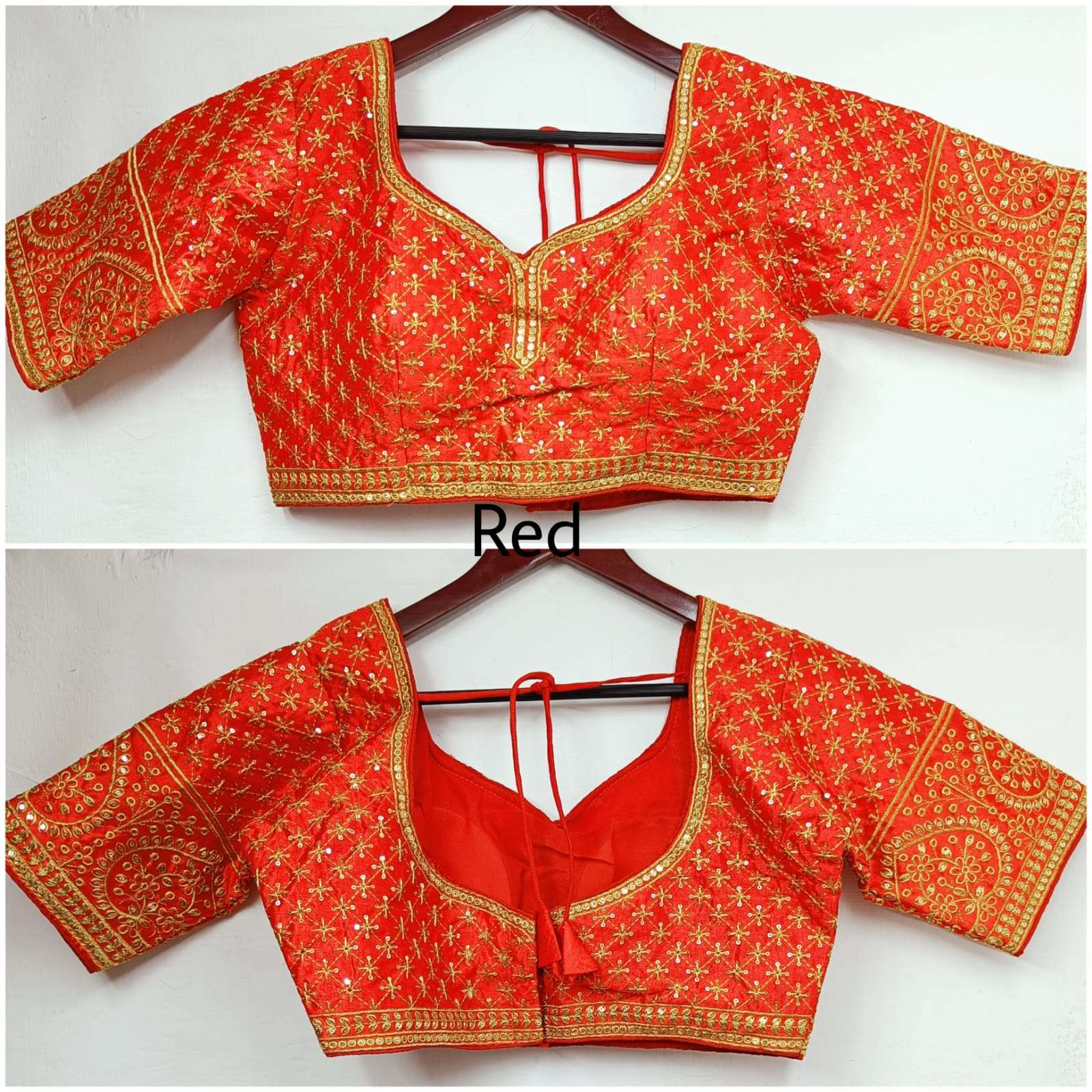 DESIGNER SILK BLOUSE WITH WORK READYMADE SILK BLOUSES ARE AVAILABLE AT  WHOLESALE PRICE