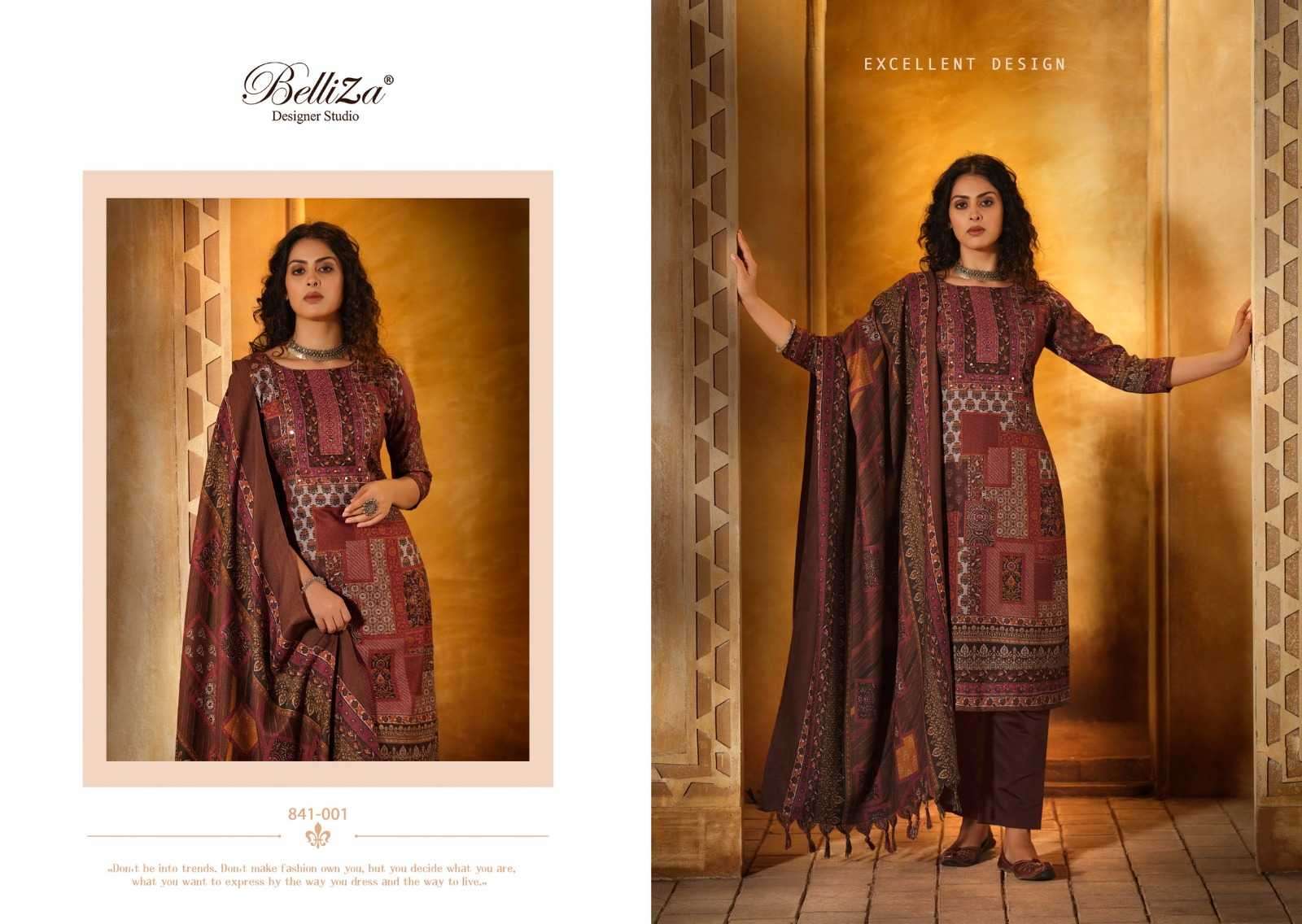 Belliza Moroccan Silk Catalogue Pure Silk Fancy Embroidery Work Dress  Material Collection Wholesale Rates From Surat