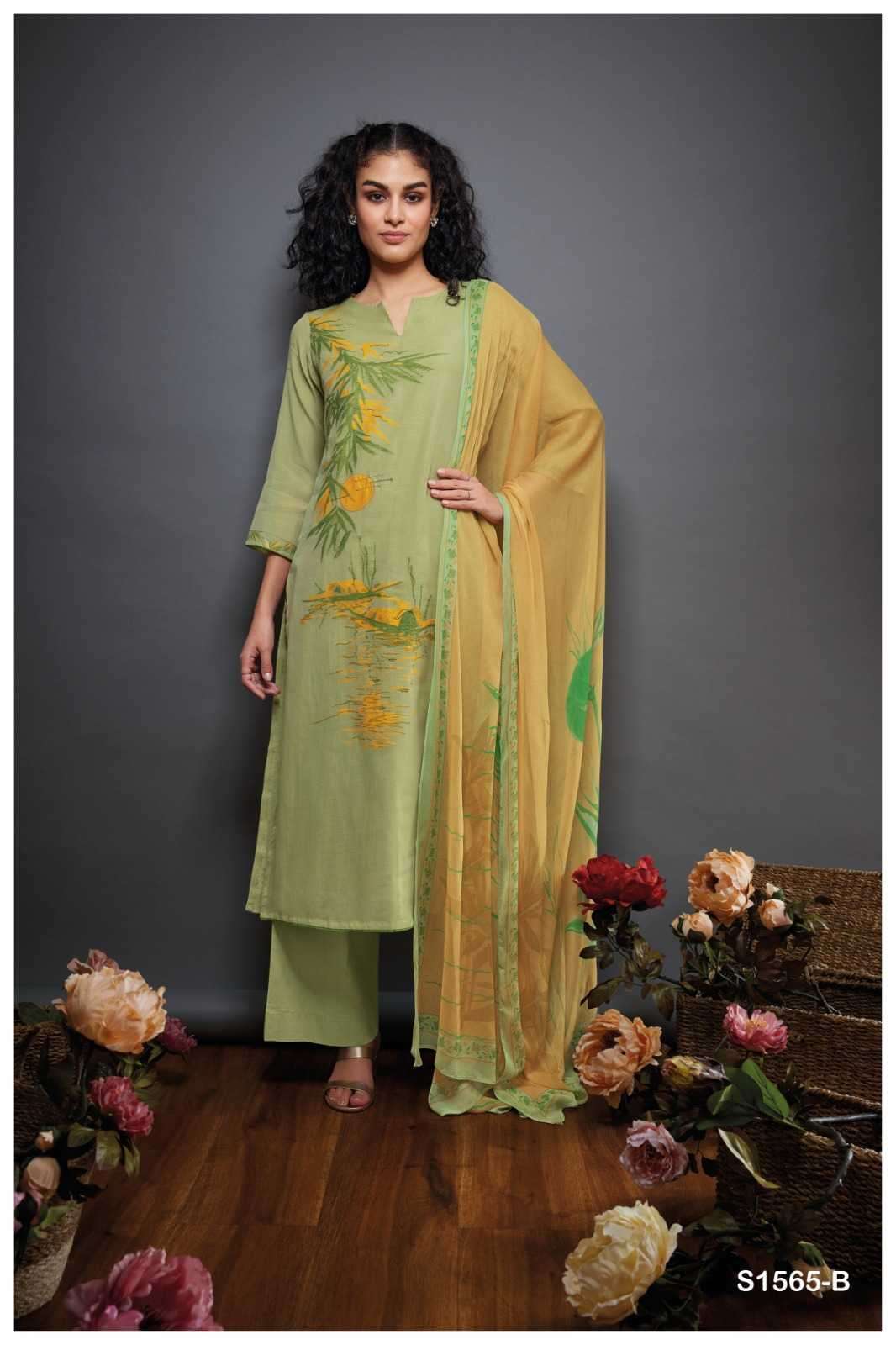 TANVI SERIES 1565 BY GANGA DESIGNER WITH HAND WORK WOVEN JACQUARD