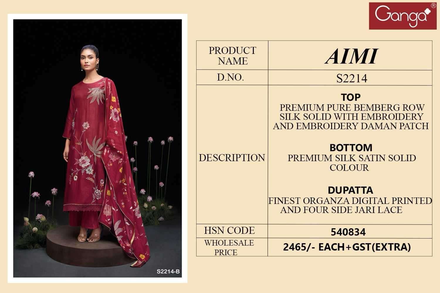 aimi series 2214 by ganga designer with embroidery work bemberg silk suits are available at wholesale price 6 2023 12 11 15 48 52