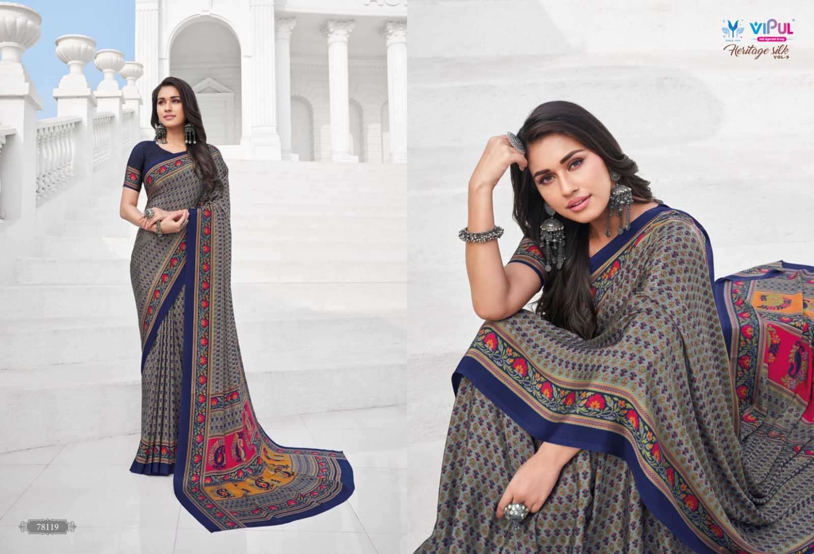 heritage silk vol 9 series 78102 to 78119 by vipul designer printed silk sarees are available at wholesale price 0 2023 12 04 17 09 04