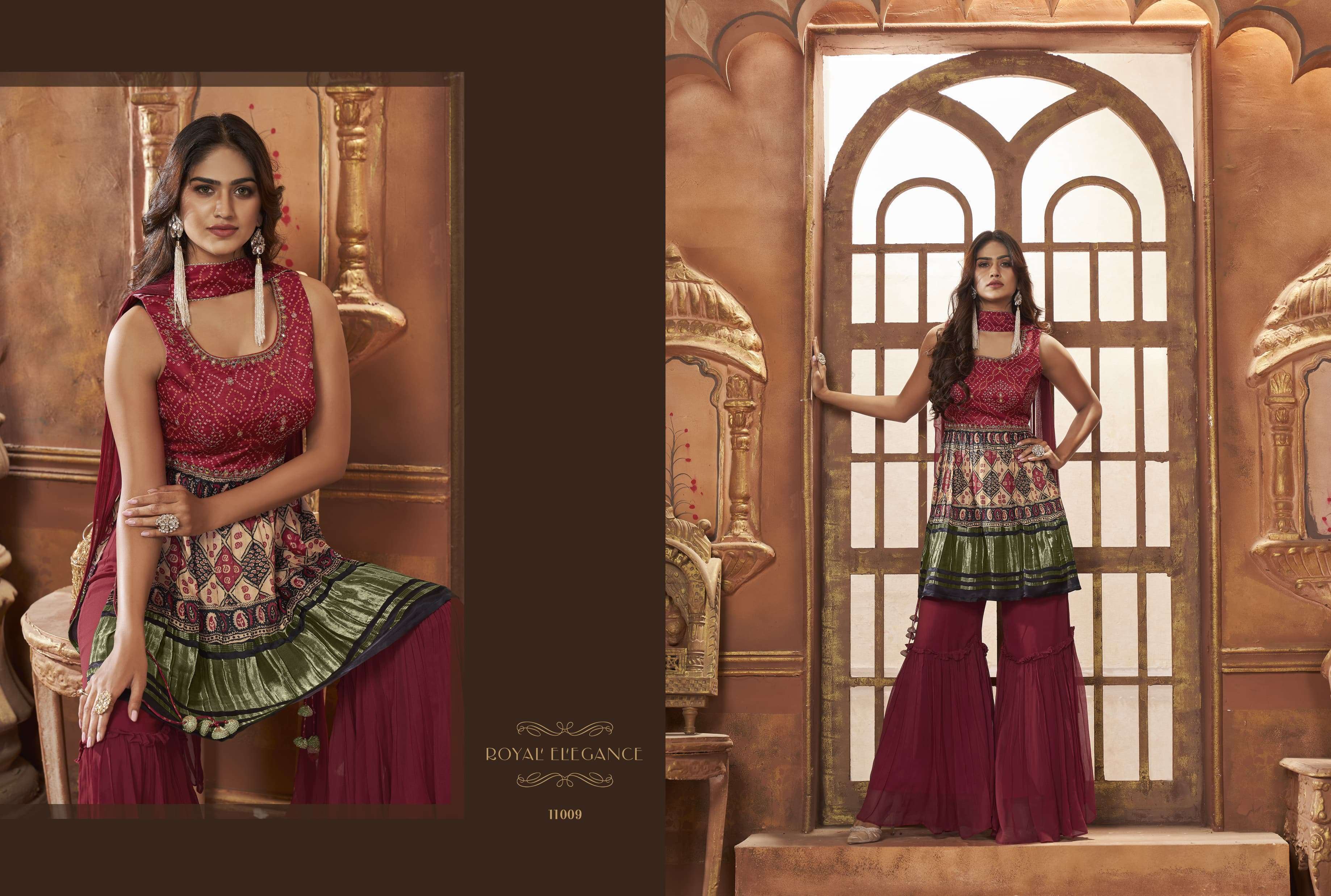 NOOR VOL-2 SERIES 15005 TO 15008 BY VIRASAT DESIGNER WITH PRINTED AND WORK GEORGETTE PEPLUM SUITS ARE AVAILABLE AT WHOLESALE PRICE