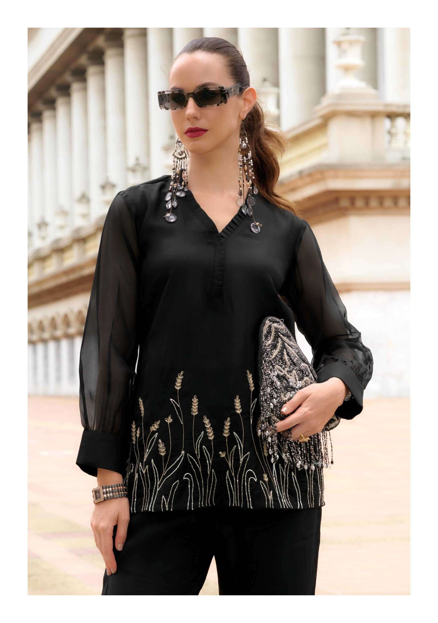 MARBLES VOL-5 SERIES 501 TO 506 BY LADY LEELA DESIGNER WORK VISCOSE ORGANZA CO ORD SETS ARE AVAILABLE AT WHOLESALE PRICE