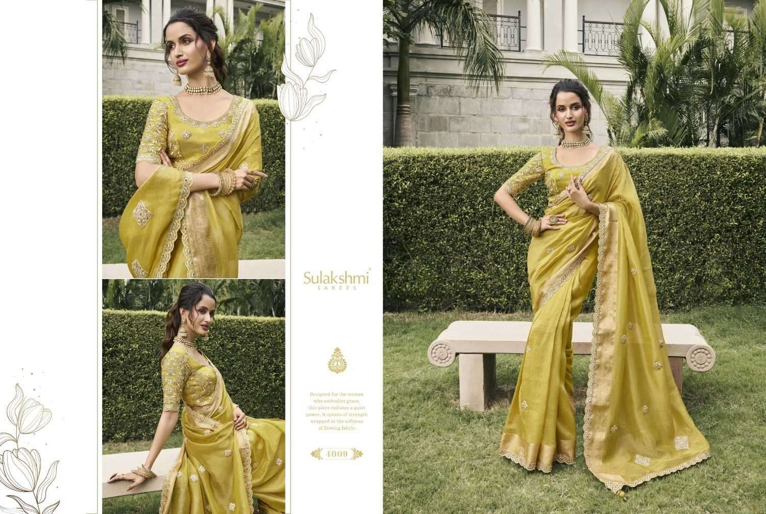 BRIDAL HERITAGE SERIES 4001 TO 4012 BY SULAKSHMI DESIGNER WORK TISSUE SILK SAREES ARE AVAILABLE AT WHOLESALE PRICE