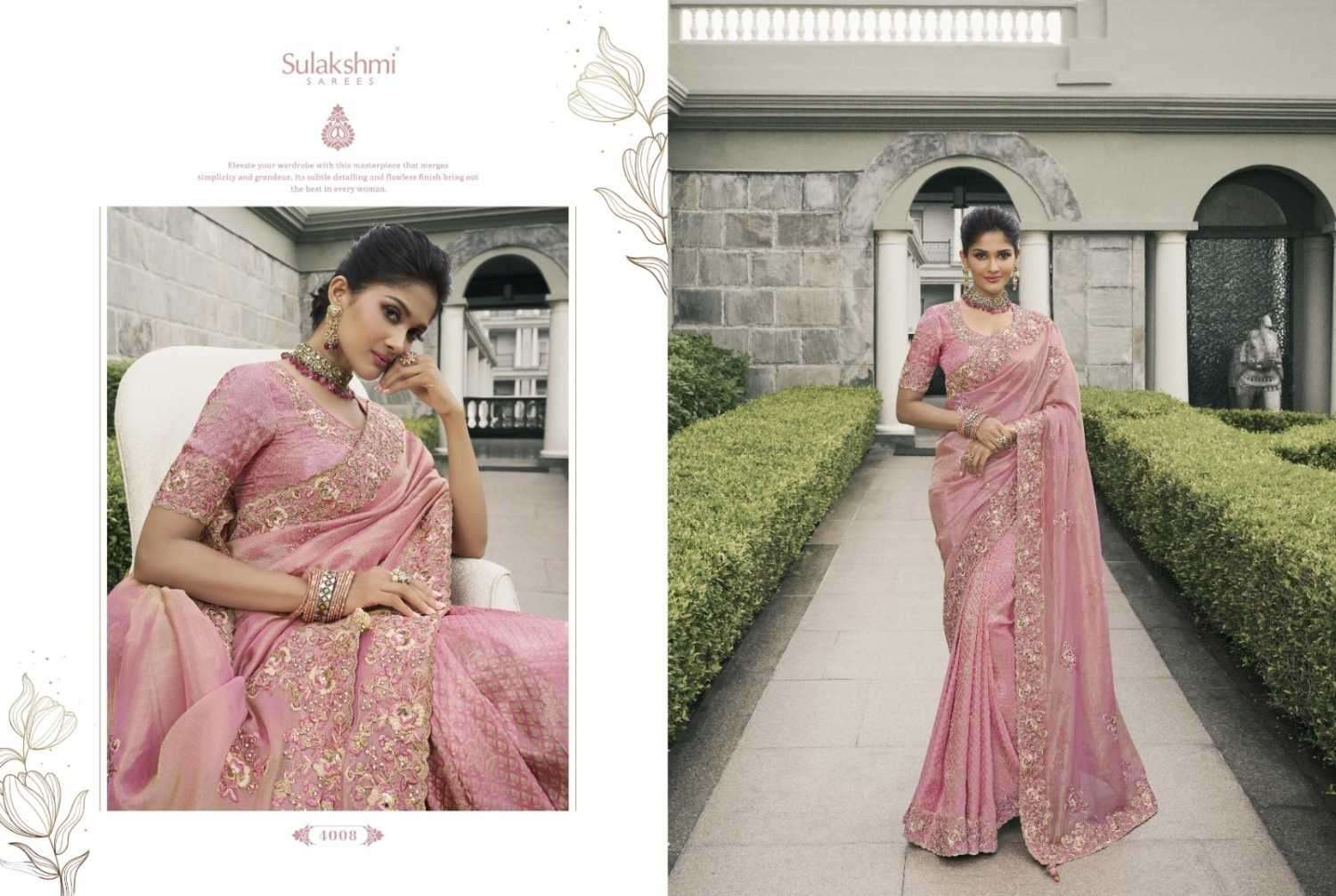 BRIDAL HERITAGE SERIES 4001 TO 4012 BY SULAKSHMI DESIGNER WORK TISSUE SILK SAREES ARE AVAILABLE AT WHOLESALE PRICE