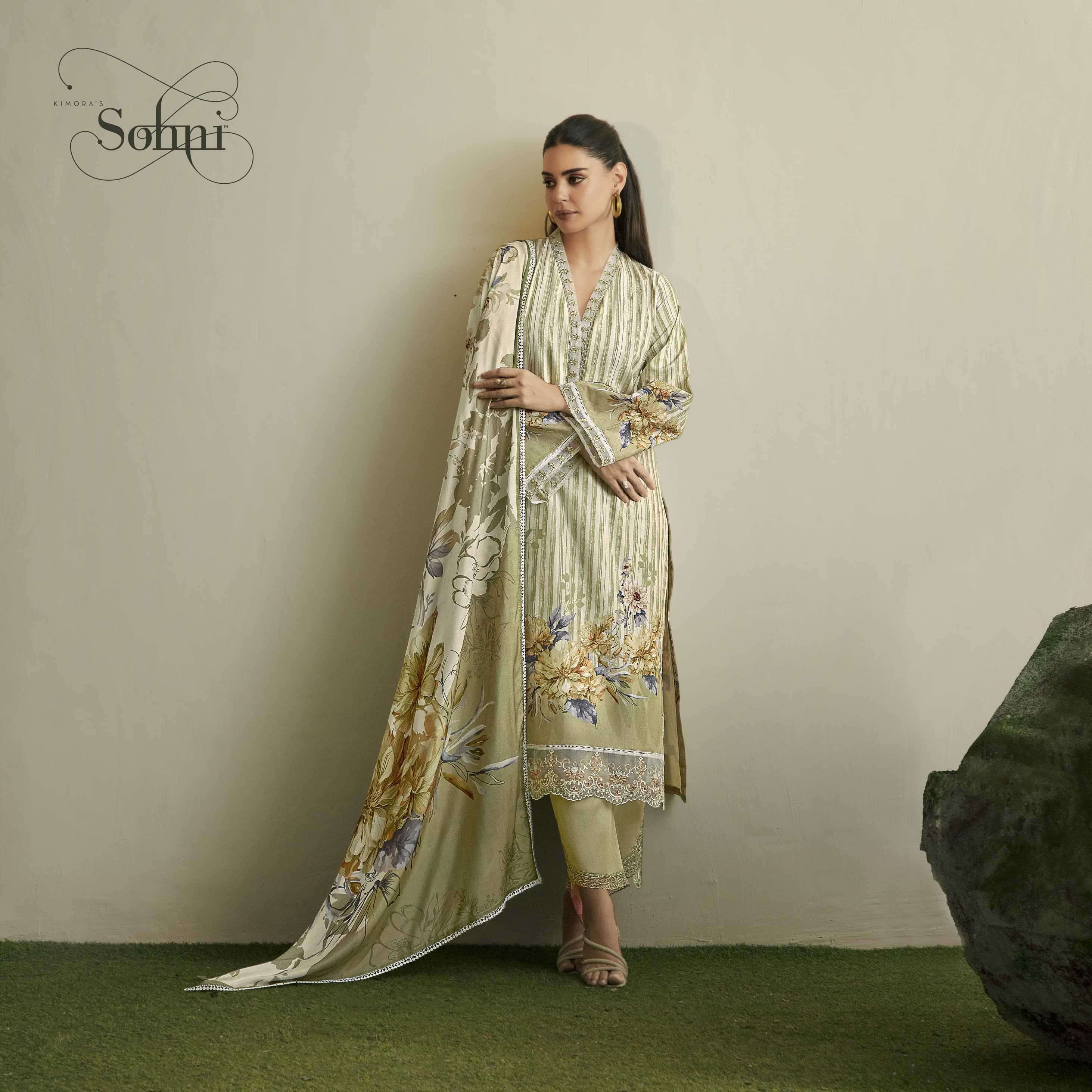 FLORA SERIES 241 TO 244 BY SOHNI KIMORA DESIGNER DIGITAL PRINTED AND WORK LAWN SUITS ARE AVAILABLE AT WHOLESALE PRICE