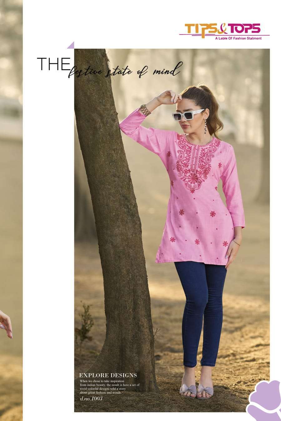 COLORS VOL-5 SERIES 1001 TO 1006 TOP BY TIPS & TOPS DESIGNER WITH WORK RAYON TOPS ARE AVAILABLE AT WHOLESALE PRICE