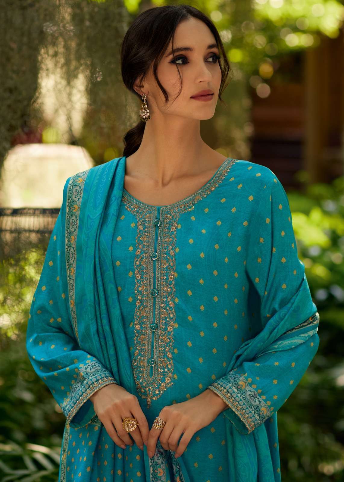 CORA SERIES 01 TO 04 BY VARSHA DESIGNER PRINTED AND EMBROIDERY WORK VISCOSE MUSLIN SUITS ARE AVAILABLE AT WHOLESALE PRICE