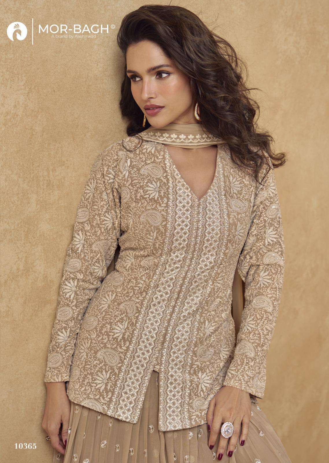 JHANSI SERIES 10363 TO 10365 BY MOR BAGH DESIGNER WORK READYMADE GEORGETTE SUITS ARE AVAILABLE AT WHOLESALE PRICE