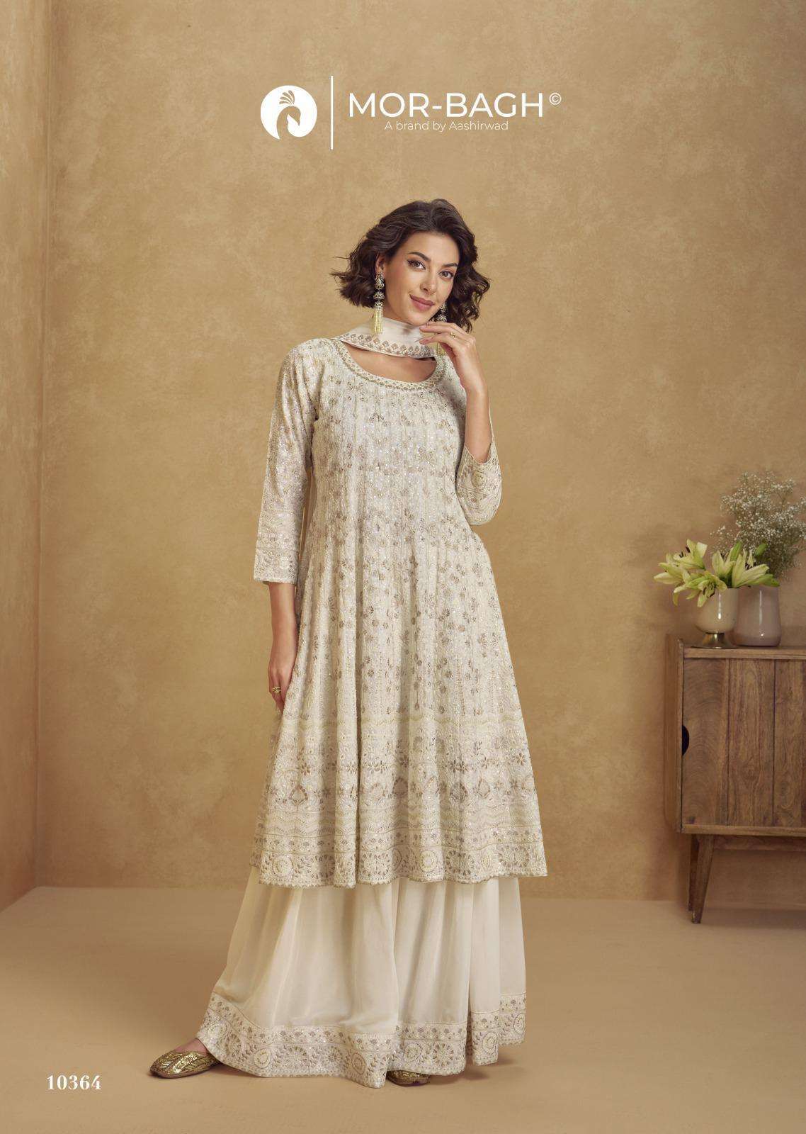 JHANSI SERIES 10363 TO 10365 BY MOR BAGH DESIGNER WORK READYMADE GEORGETTE SUITS ARE AVAILABLE AT WHOLESALE PRICE